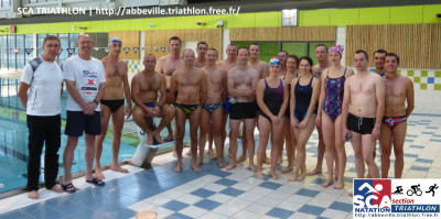Groupe entrainement enchaînement, après la natation